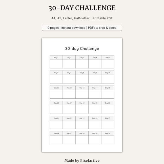 30-day Challenge Template