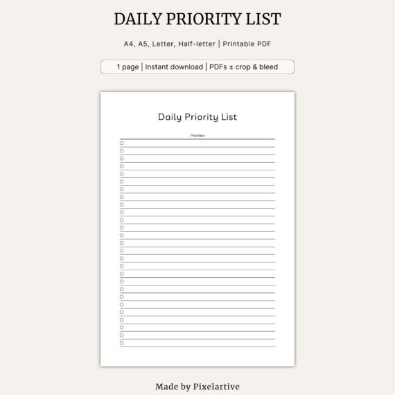 Daily Priority List