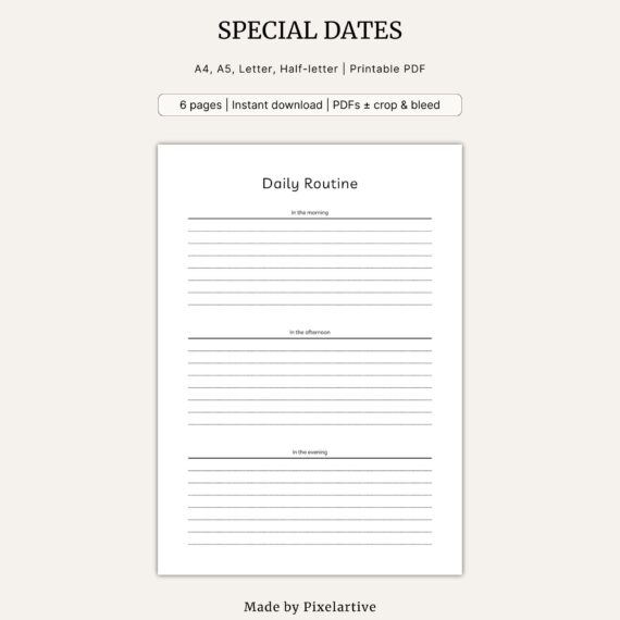 Daily Routine Template