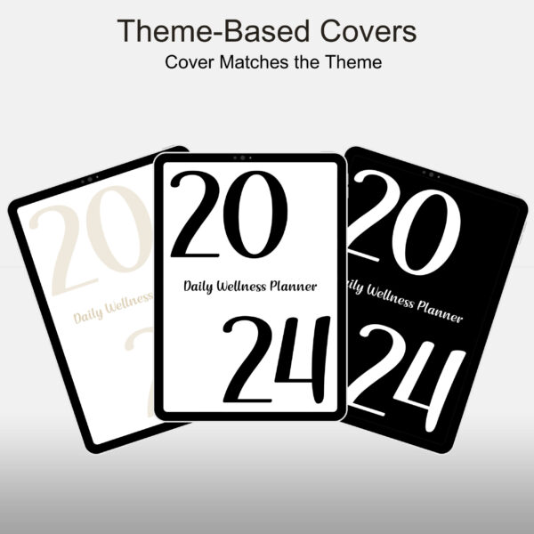 Free Daily Wellness Planner 2024, Portrait Mode, Hyperlinked Planner, Basic Theme Bundle - Image 4