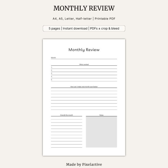 Monthly Review Template