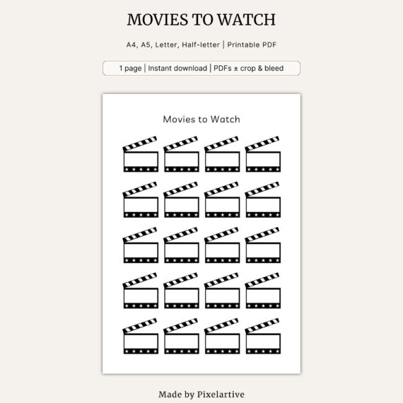 Movies to Watch Template