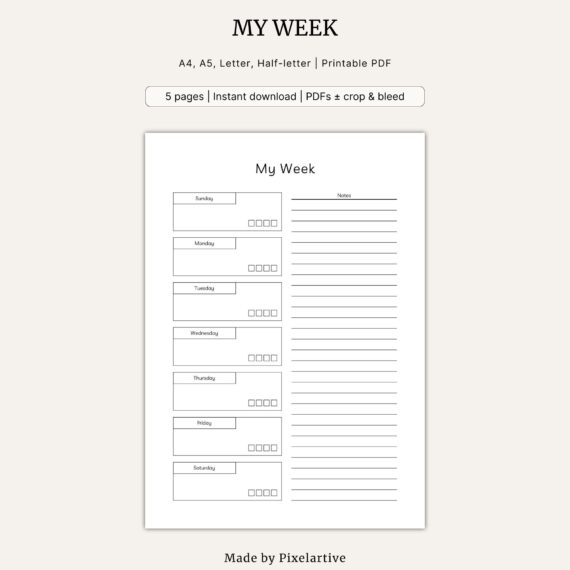 My Week Template