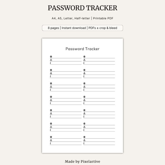 Password Tracker Template