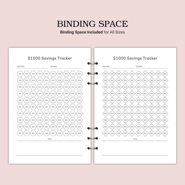 Printable $1000 Savings Tracker Template - Image 4