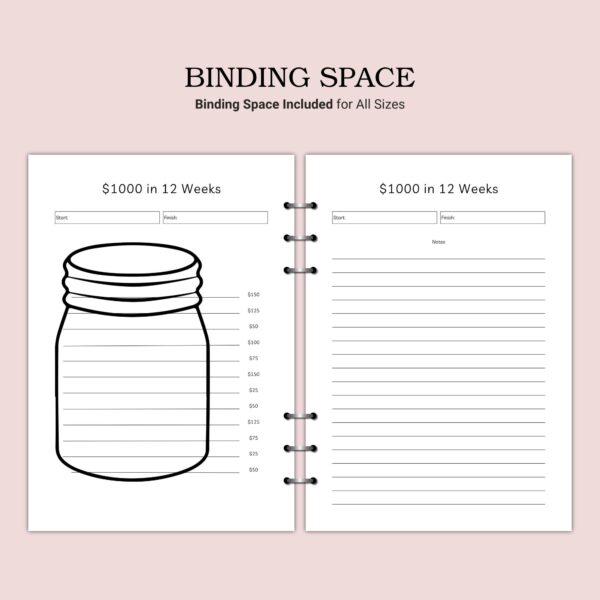 Printable 12-Week Savings Challenge Template - Image 5