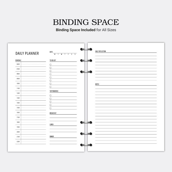 Printable 2-Page Daily Planner Template - Image 3