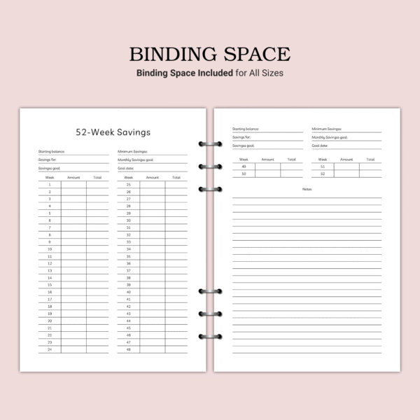 Printable 52-Week Savings Template - Image 5
