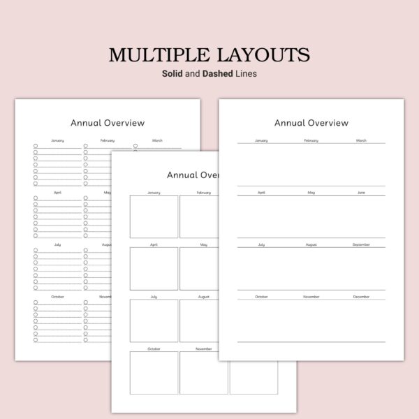 Printable Annual Overview Template - Image 3
