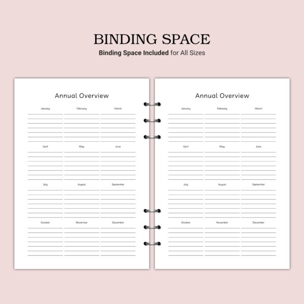 Printable Annual Overview Template - Image 4