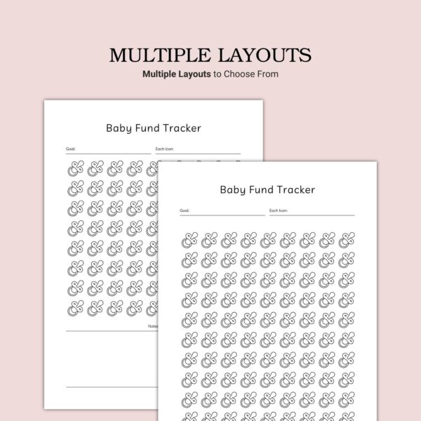 Printable Baby Fund Tracker Template - Image 2