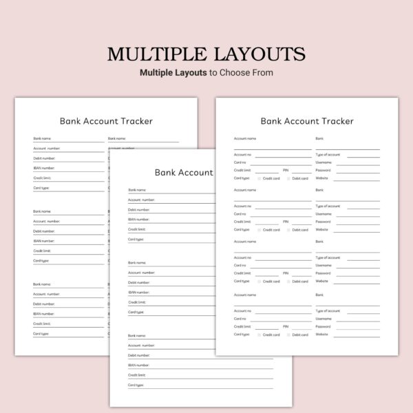 Printable Bank Account Tracker - Image 2