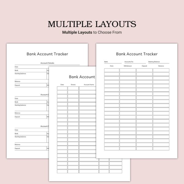Printable Bank Account Tracker - Image 4