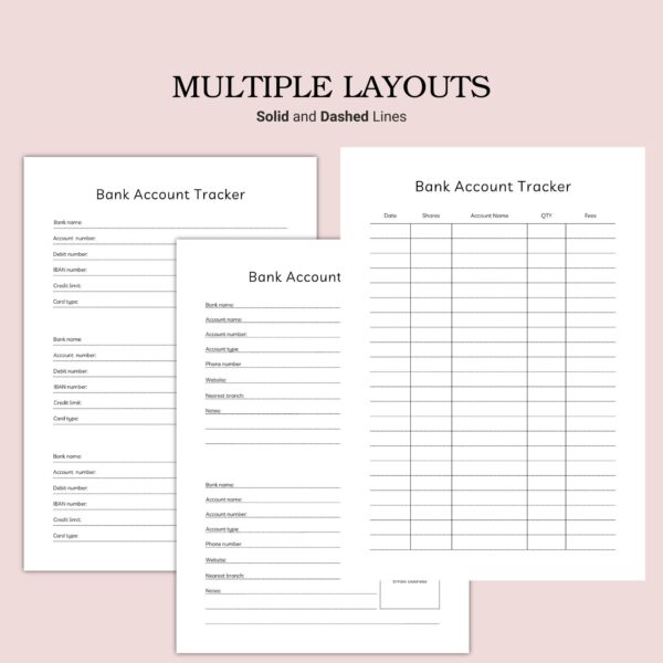 Printable Bank Account Tracker - Image 6
