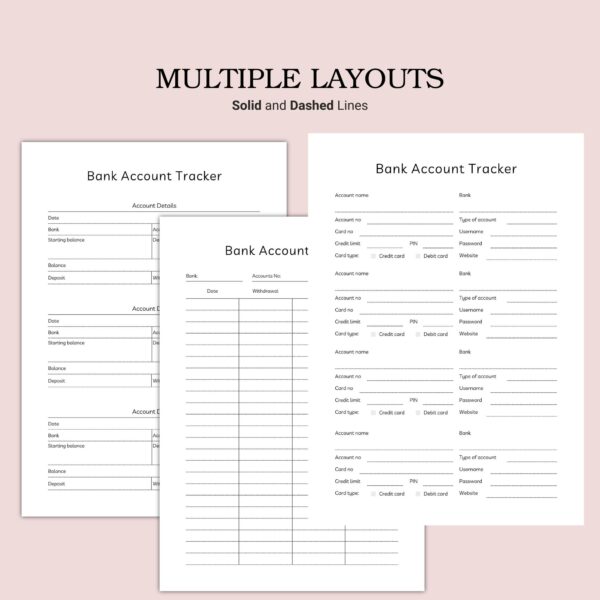 Printable Bank Account Tracker - Image 7