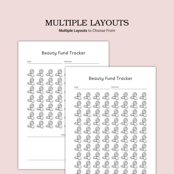 Printable Beauty Fund Tracker Template - Image 2