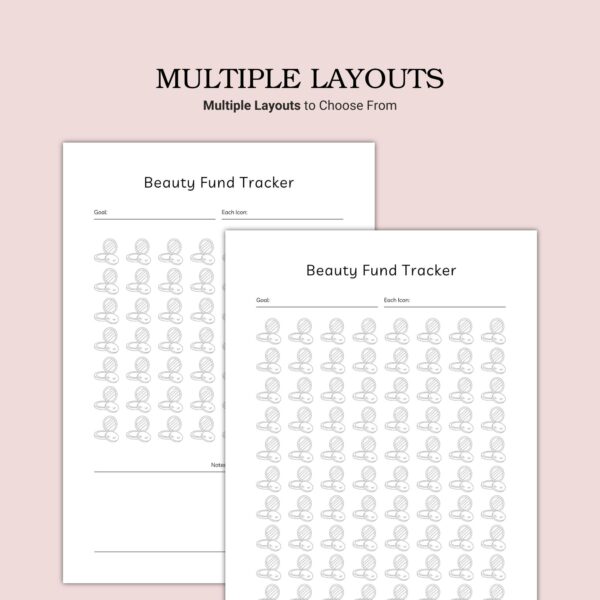Printable Beauty Fund Tracker Template - Image 3