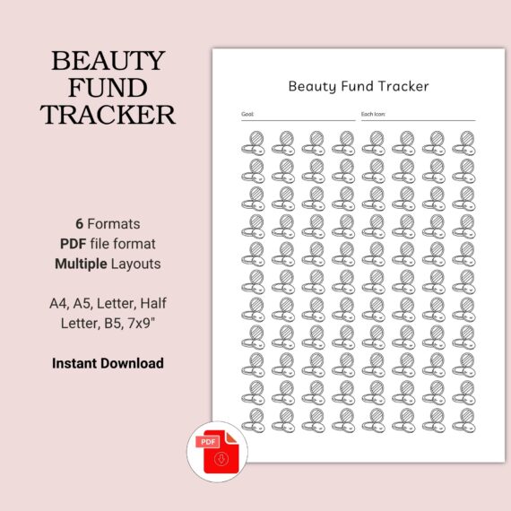 Printable Beauty Fund Tracker Template