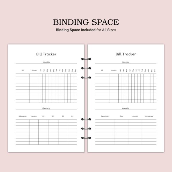 Printable Bill Tracker Template - Image 6