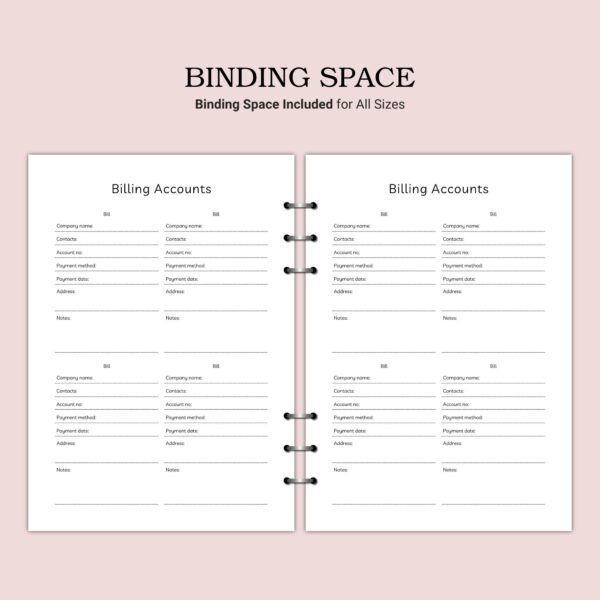 Printable Billing Accounts Template - Image 3