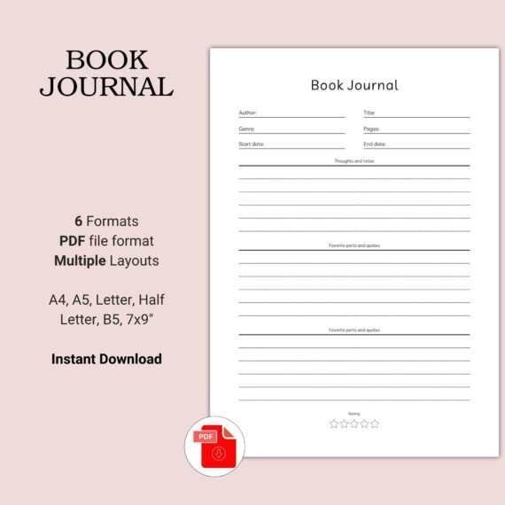 Printable Book Journal Template