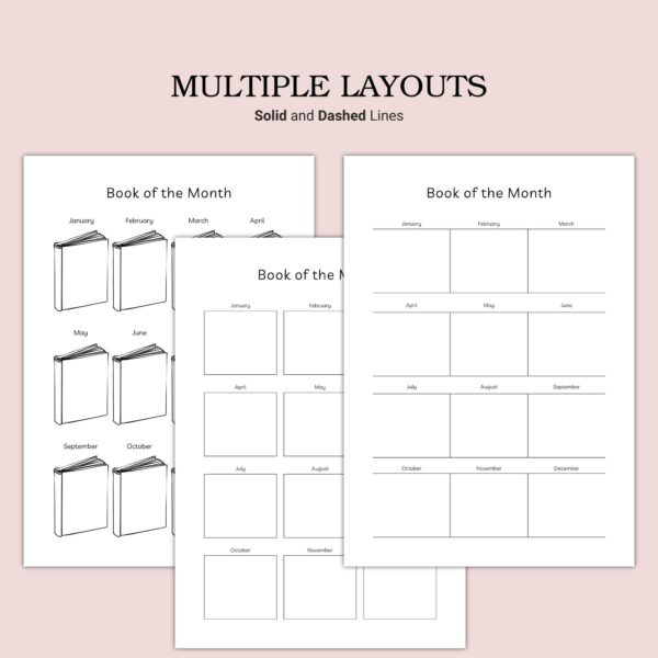 Printable Book of the Month Template - Image 2