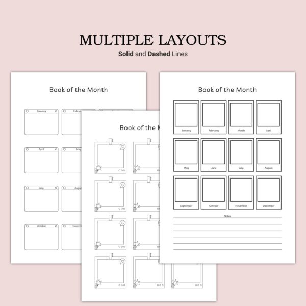 Printable Book of the Month Template - Image 3