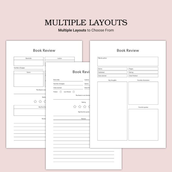 Printable Book Review Template - Image 2