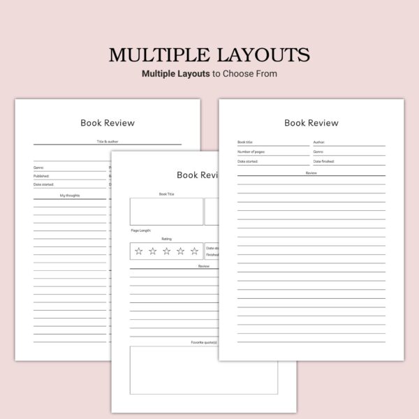 Printable Book Review Template - Image 3