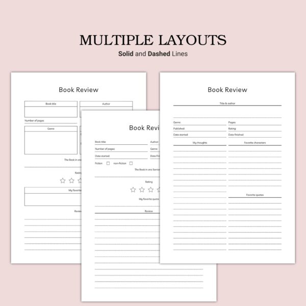 Printable Book Review Template - Image 4