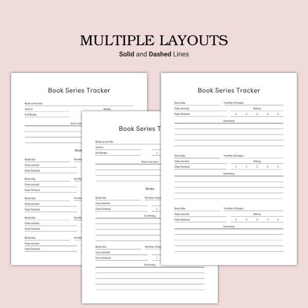 Printable Book Series Tracker Template - Image 2