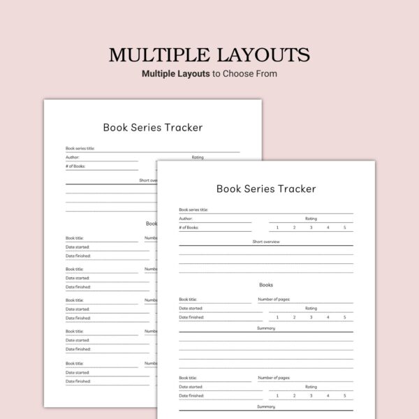 Printable Book Series Tracker Template - Image 4