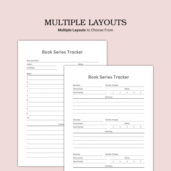 Printable Book Series Tracker Template - Image 5