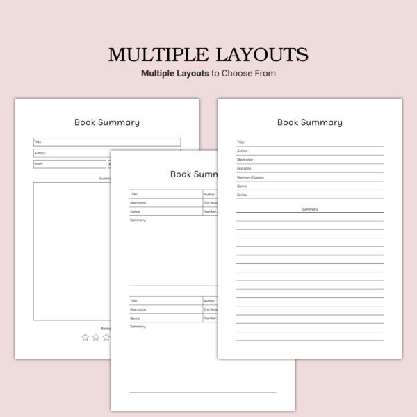Printable Book Summary Template - Image 2