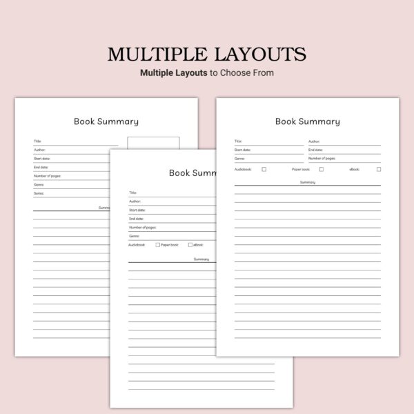 Printable Book Summary Template - Image 3