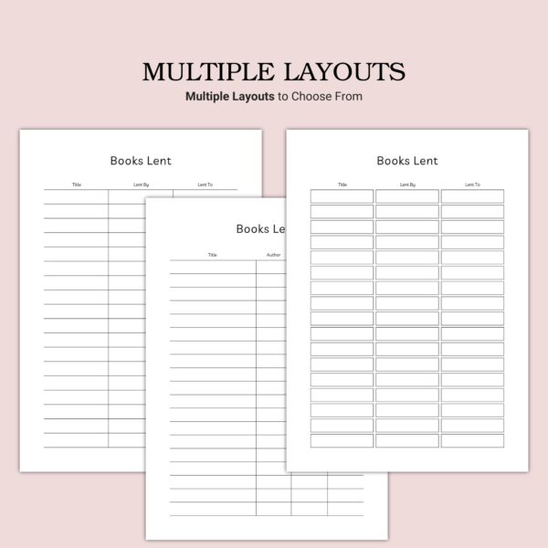 Printable Books Lent Template - Image 2