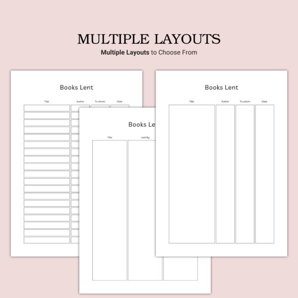 Printable Books Lent Template - Image 3