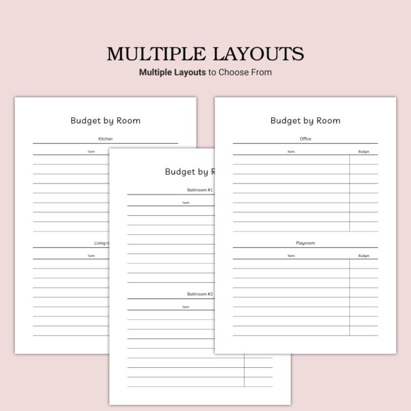 Printable Budget by Room Template - Image 2
