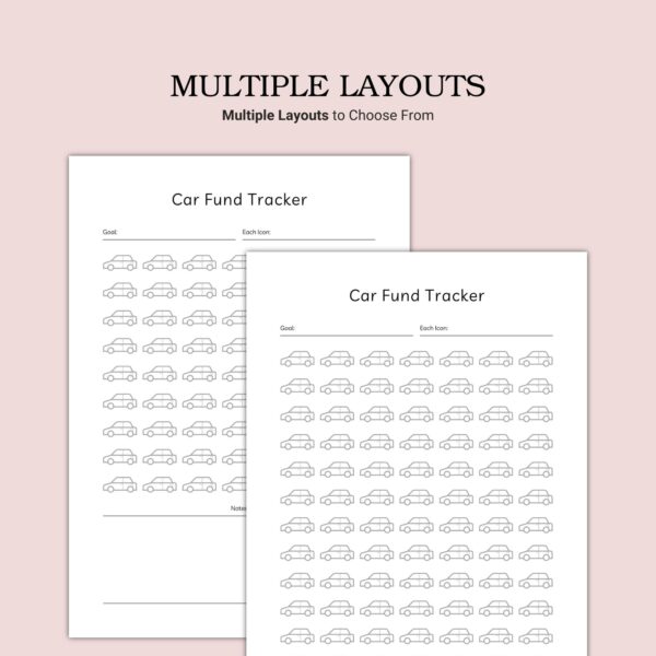 Printable Car Fund Tracker Template - Image 3