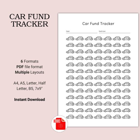 Printable Car Fund Tracker Template