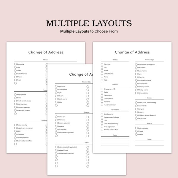 Printable Change of Address Template - Image 3