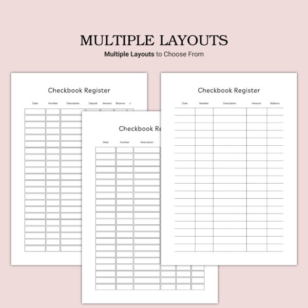 Printable Checkbook Register Template - Image 4