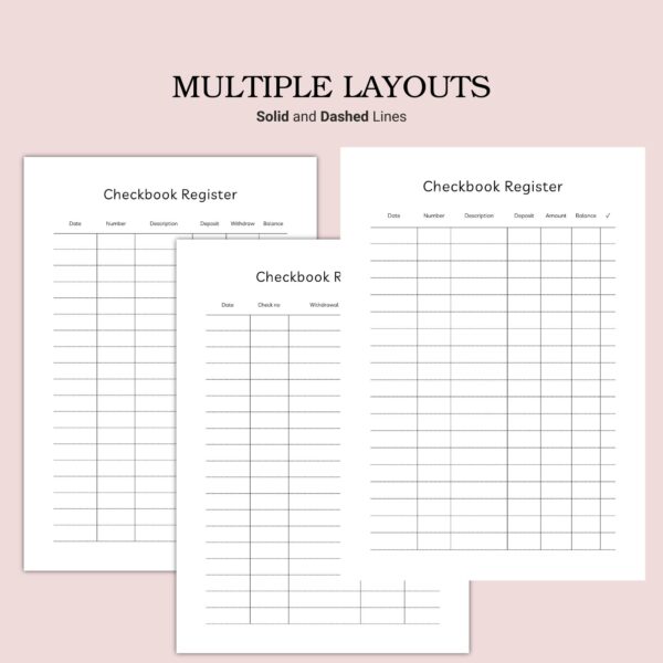 Printable Checkbook Register Template - Image 5