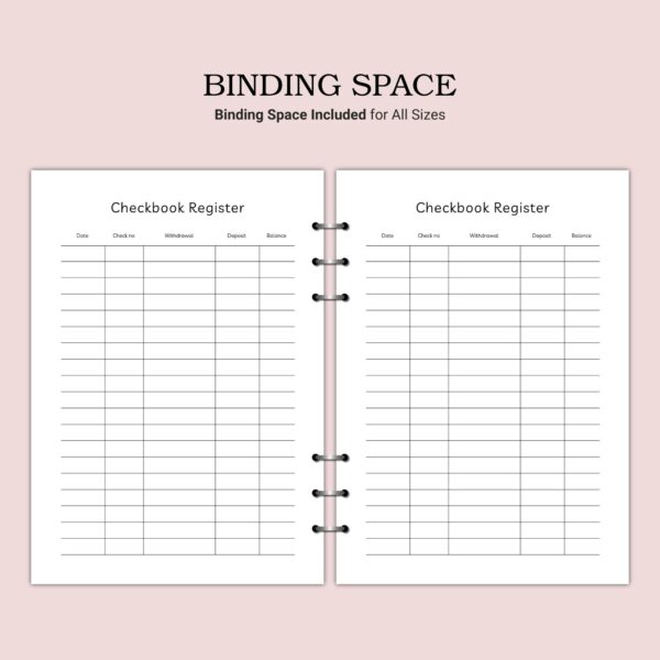 Printable Checkbook Register Template - Image 6