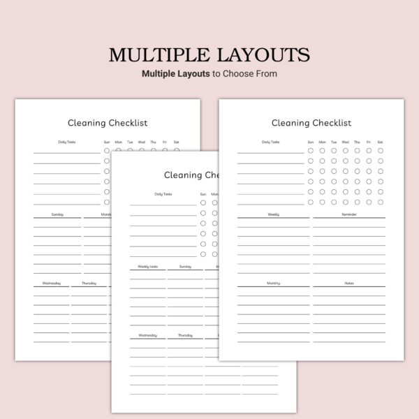 Printable Cleaning Checklist Template - Image 2