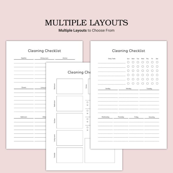 Printable Cleaning Checklist Template - Image 3