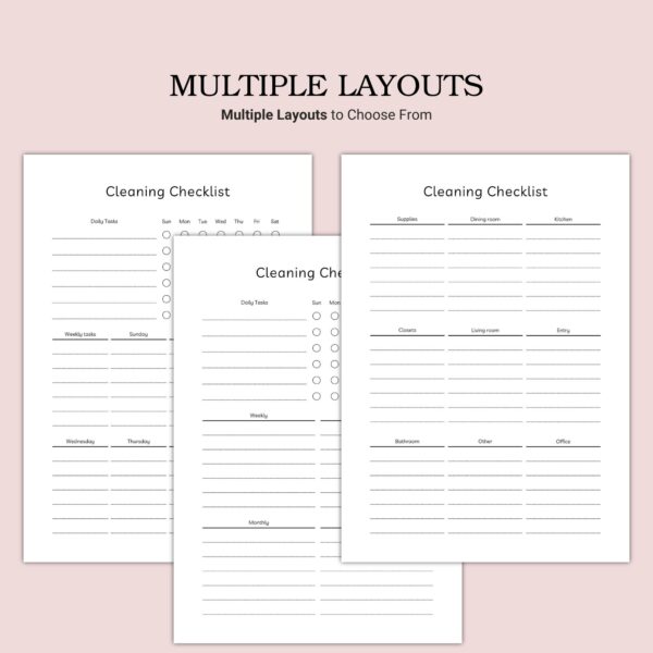 Printable Cleaning Checklist Template - Image 4
