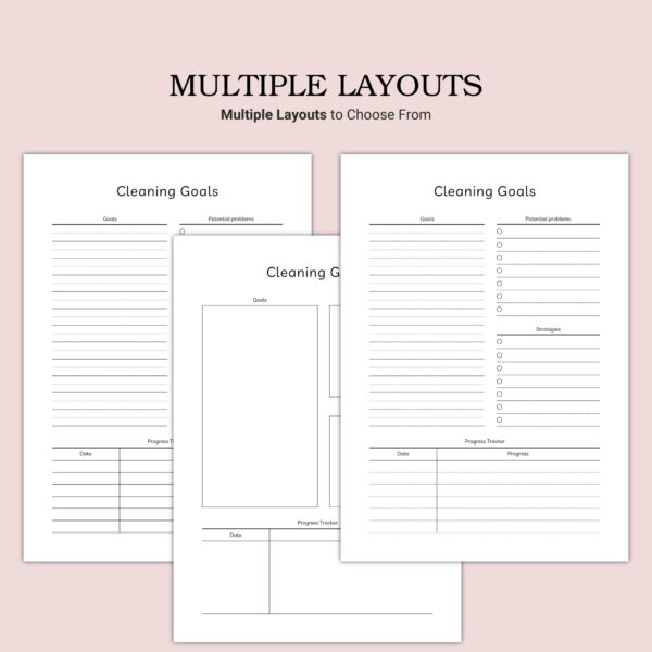 Printable Cleaning Goals Template - Image 2