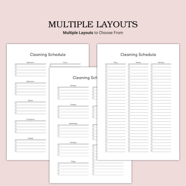 Printable Cleaning Schedule Template - Image 3