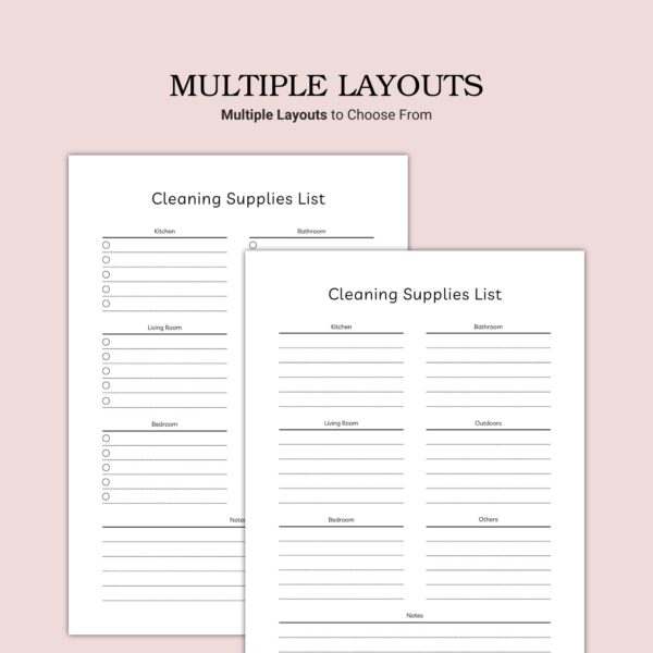 Printable Cleaning Supplies List Template - Image 3